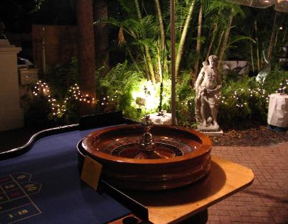 Casino Party Nights Florida, Inc. roulette table, Shepherd residence, Las Olas, Ft. Lauderdale, Florida