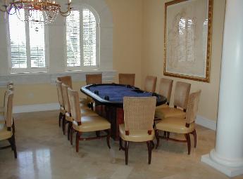 Casino Party Nights Florida, Inc. poker table, poker tournament at Addison, West Palm Beach, Florida